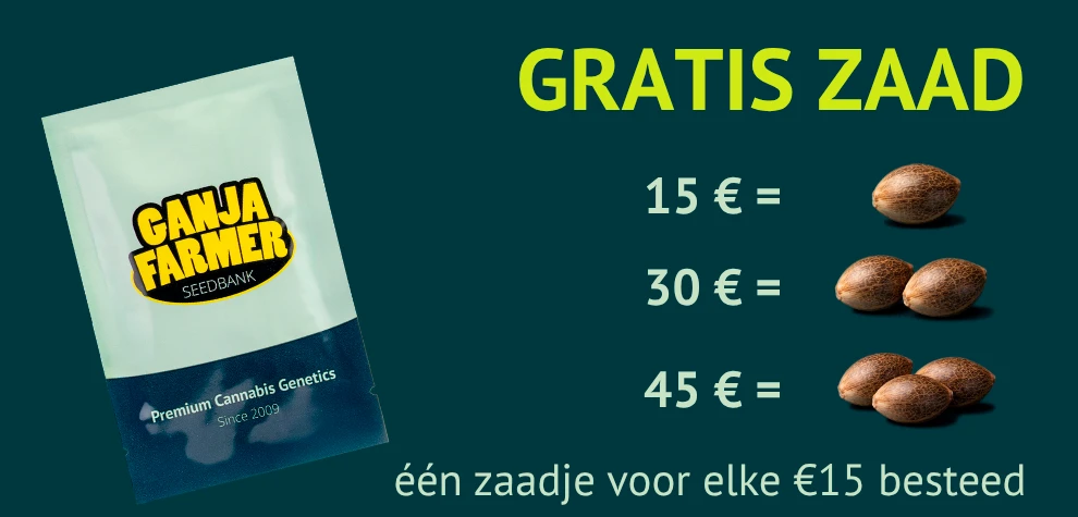 1 gratis zaadje per 15 € besteed